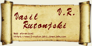 Vasil Rutonjski vizit kartica